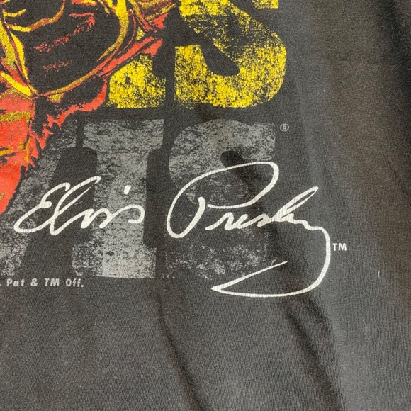 Elvis Presley Signature Product Graphic T-Shirt Black Unisex - Picture 11 of 13